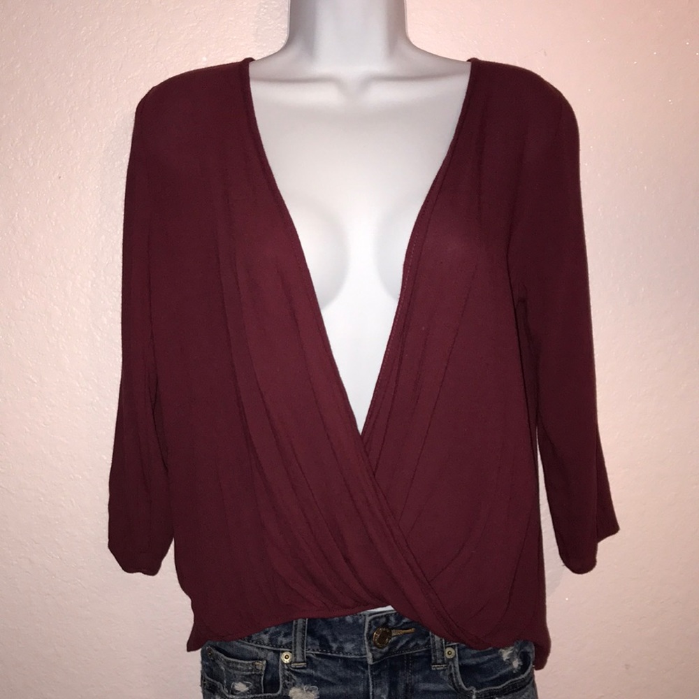 Burgundy blouse